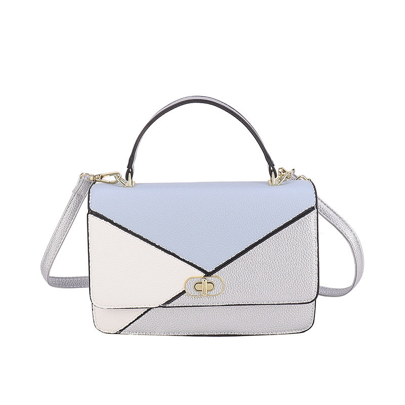 Wholesale Contrast Color Stitching PU Shoulder Bag